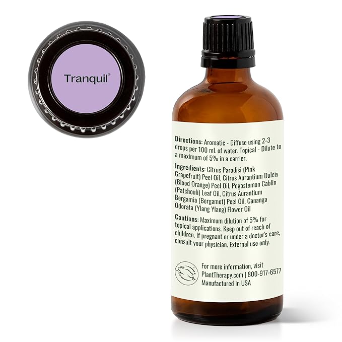 Plant Therapy Tranquil Essential Oil Blend 100 mL (3.3 oz), 100% Pure, Undiluted, Natural Aromatherapy for Relaxation and Better Sleep