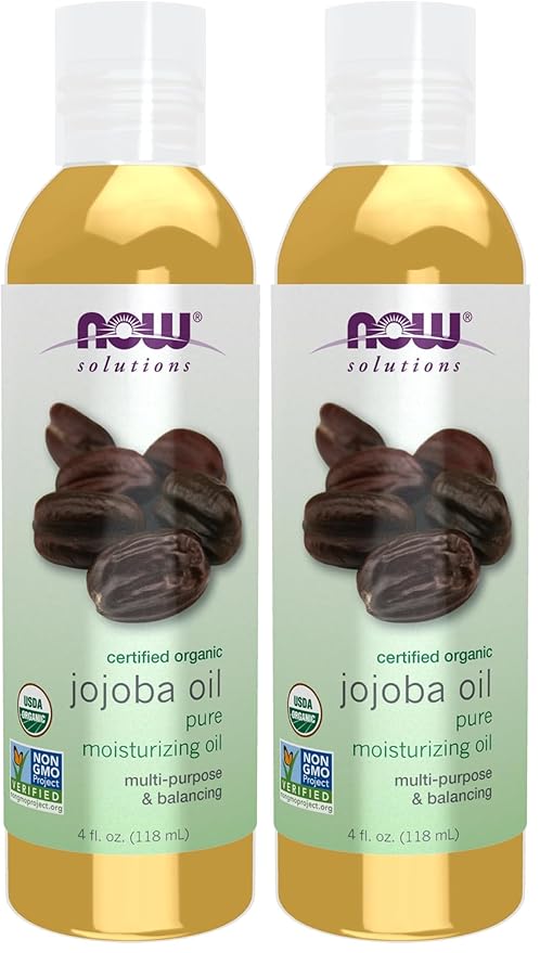 NOW Solutions Organic Jojoba Essential Oil,4-Ounce,(Pack of 2)