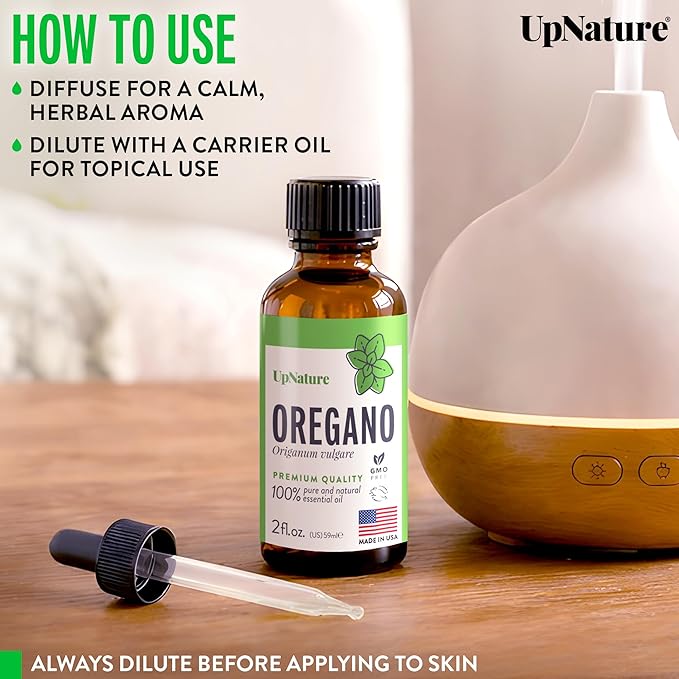 UpNature Oregano Oil - 100% Pure Oregano Essential Oil 2oz