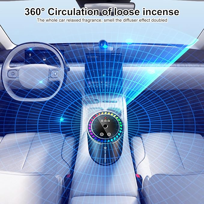Worparsen Mist Ultrasonic Humidifier Car Fragrance Diffuser Sure Here's A Product Title for Listing Air Freshener with Colorful Light Rechargeable Auto Gulong