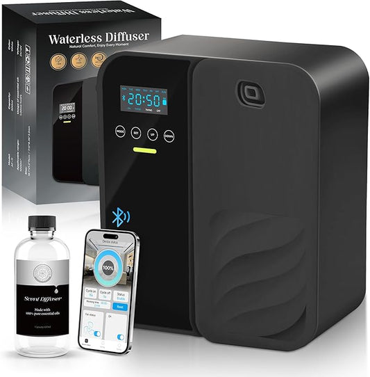 Hotel Scent Diffuser, House Scent Machine, 5000 Sq.Ft of Coverage, 500ml Large Capacity Aromatherapy Machine, Scent Diffusers for Home Large Room, Office Waterless Essential Oil Diffuser