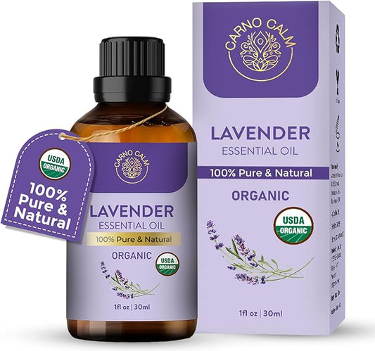 Organic Lavender Essential Oil | USDA Certified Organic Lavender Oil | for Skin and Hair | for Aromatherapy and Diffusers | 30ml
