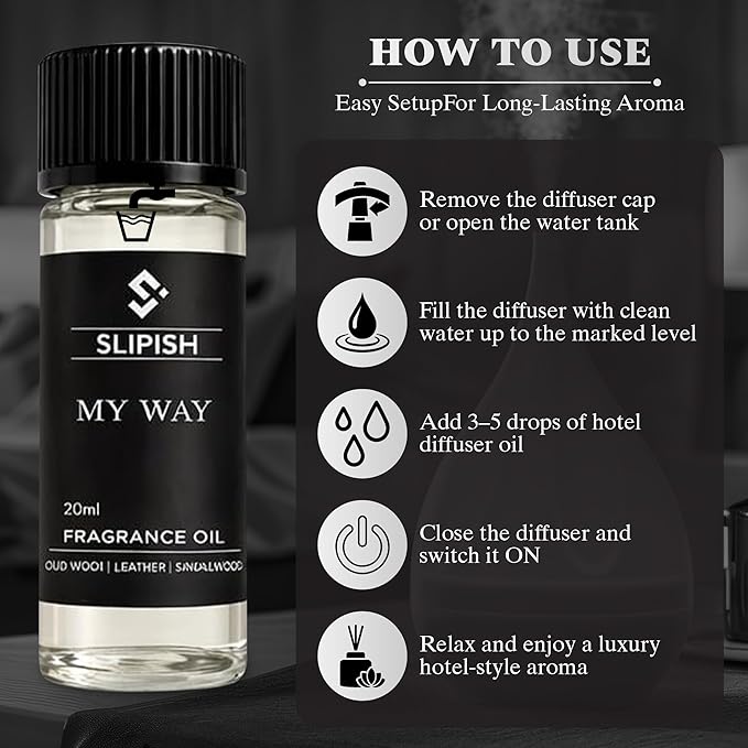 Hotel Diffuser Oil Discovery Kit – 5 × 20ml Fragrance Oils | Inspired by Elite 5-Star Hotel Scents | Aromatherapy Oils for Home, Office & Car Diffusers | Saffron, Leather, Sandalwood & More