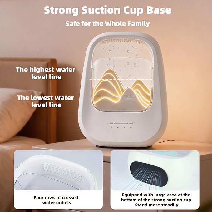 8-in-1 White Noise Sound Machine with Aroma Diffuser, Rain Sound Machine for Sleeping, Stress Relief, Waterfall Sound Machine Night Light Timer for Bedroom Office Home Decor, Cream