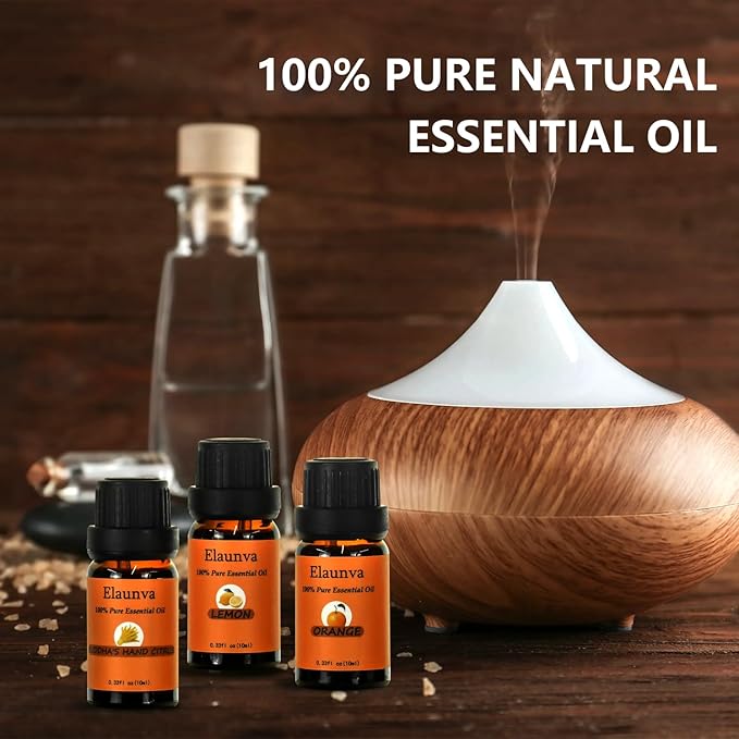 Essential Oils Set,4 Scents(Orange/Lemon/Grapefruit/Buddha's Hand Citrus),for Aromatherapy and Home Fragrance,Autumn Aroma Therapy Oil,Gift for Friends/Family (0.33Fl Oz*4, Fruit Set)