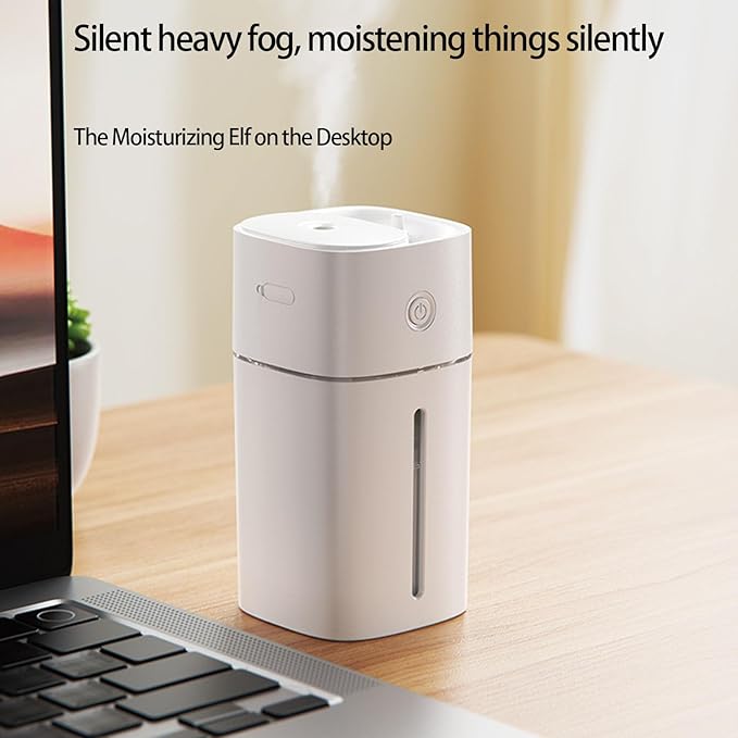 Portable Cordless Car Humidifier with Led Light and Usb C Rechargeable Design for Home Travel Use Portable Diffuser Rechargeable