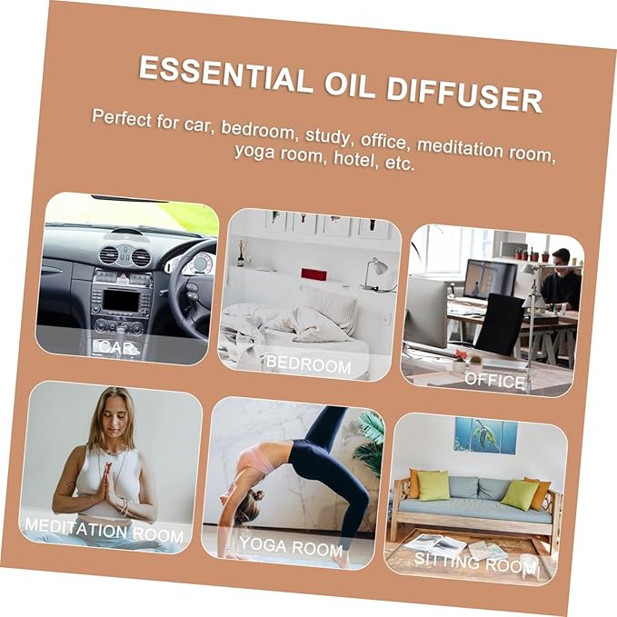Ipetboom Wooden Essential Oil Diffuser Ornament for Home and Bedroom Cherry Wood Fragrance Diffuser Stand with Smooth Finish Scented Decor for Office and Living