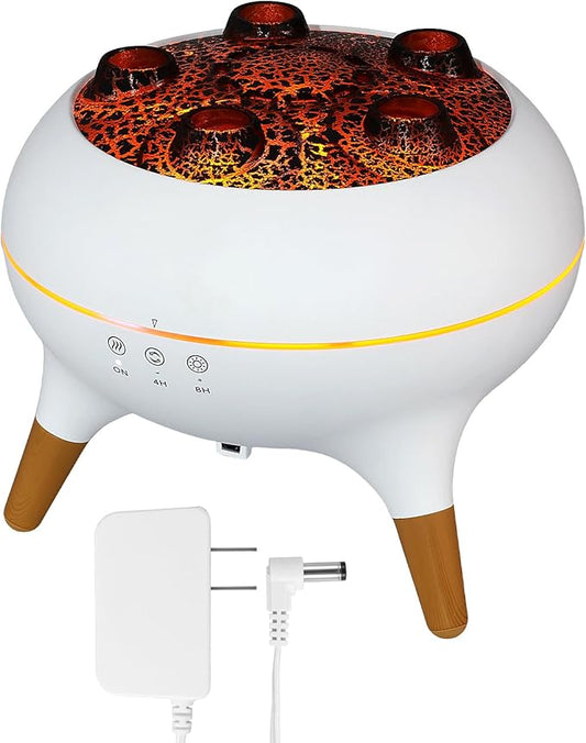 Essential Oil Diffuser 7 Color, 250 ML Jellyfish Diffuser Humidifier Volcano Diffuser with 5 Mist Outlet, Dynamic Aromatherapy Diffuser, Automatic Power Off Function for Home Bedroom Office Hotel