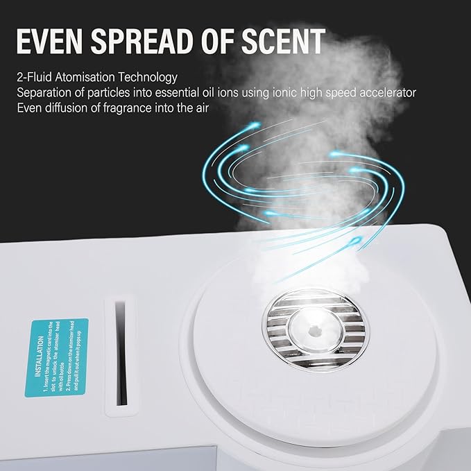 Asixxsix Smart Scent Air Machine, 500ML Capacity Essential Oil Diffuser with Atomization Tech and Bluetooth APP Control, Aromatherapy Scent Diffuser for Home and Commercial Use (US)