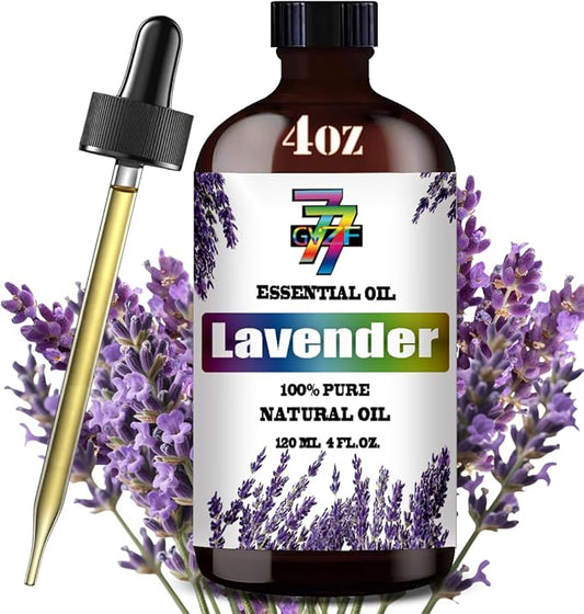 Lavender Essential Oil - GV77ZF Lavender Oils for Diffusers, Humidifiers, DIY Candles, Soap, Cleaning, Home, Office, Yoga, Massage, Gifts - 4 fl oz (120 ml)
