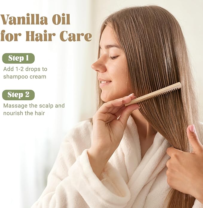 EUQEE 118ml Vanilla Essential Oil, Pure Vanilla Fragrance Essential Oil for Diffuser, Massage, DIY Soap,Candle Making, Skin & Hair Care - 4.0 Fl Oz