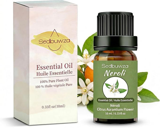 Sedbuwza Neroli Essential Oil, Pure Organic Neroli Fragrance Oil for Diffuser, Humidifier, Soap, Candle, Perfume