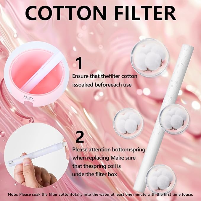 Lisacool Small Humidifier,Portable Mini Humidifier for Bedroom,Office, Car,Travel with Night Light, Auto Shut-Off,Super Quiet (Pink)