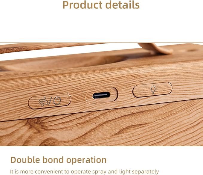 600ML Dual Mist Spray Snow Mountain Essential Oil Diffuser with 3 Modes Night Light USB Desktop Humidifier for Bedroom Home Office