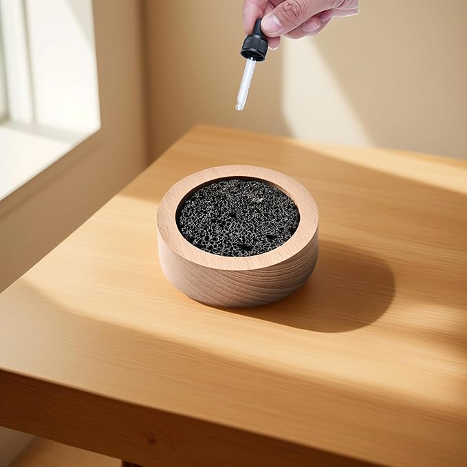 Small Passive Lava Rock Diffuser for Essential Oils Great for Decorating at Desk, Office or Car