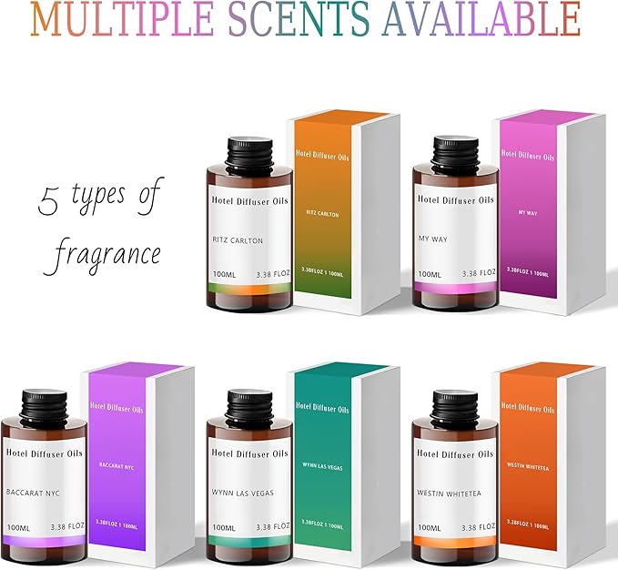 My Way Diffuser Oil Inspired by The 1 Hotel Miami Scent - Premium My Way Fragrance Oil Blend Essential Oils for Diffusers for Home Hotel Scents for Home,Waterless Essential Oil Diffuser