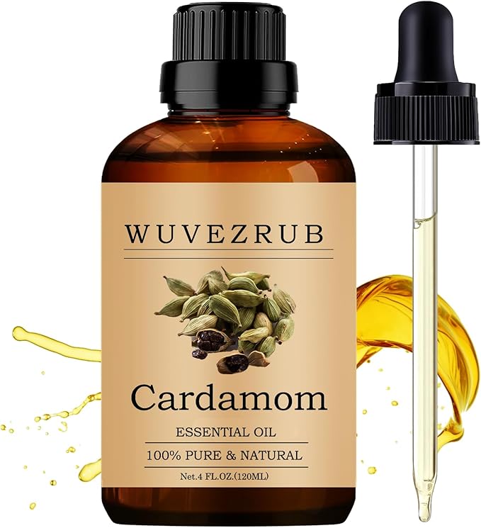 Cardamom Essential Oils 120ML, 100% Pure and Natural Essential Oil for Aromatherapy Diffuser - 4 Fl Oz/Cardamom