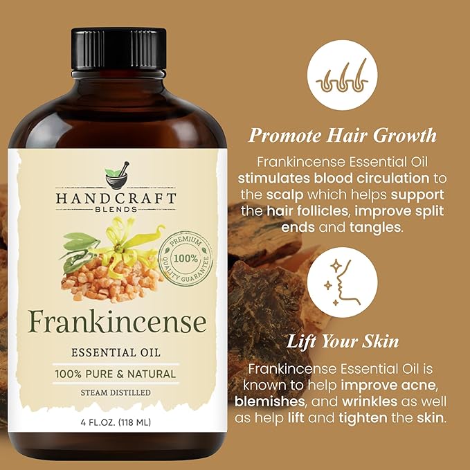 Handcraft Blends Tranquil Ritual Set: Lavender and Frankincense Essential Oils – (2 x 4 Fl Oz) – 100% Pure & Natural – for Diffuser, Aromatherapy, and DIY Projects