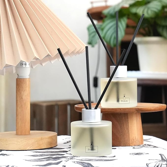 Brakula Reed Diffuser Set, 100ml Bamboo & White Tea Scented Essential Oil Diffuser, Home Fragrance for Living Room, Bathroom, Office