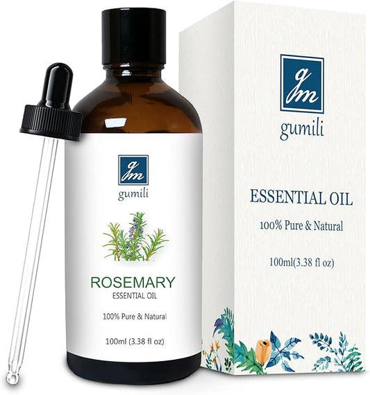 GM Gumili Rosemary Essential Oil, Pure Undiluted Rosemary Oil for Hair Growth, Diffuser, Skin, Spray - 100ml