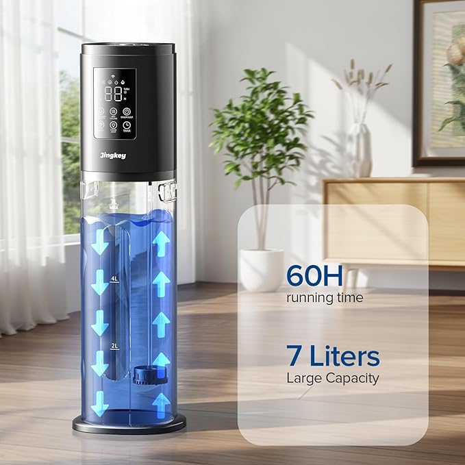 Humidifiers for Bedroom Large Room with Smart App & Remote Control, 7L/1.85Gal Large Humidifier, 4 Mist Levels Room Humidifiers for Home Crow