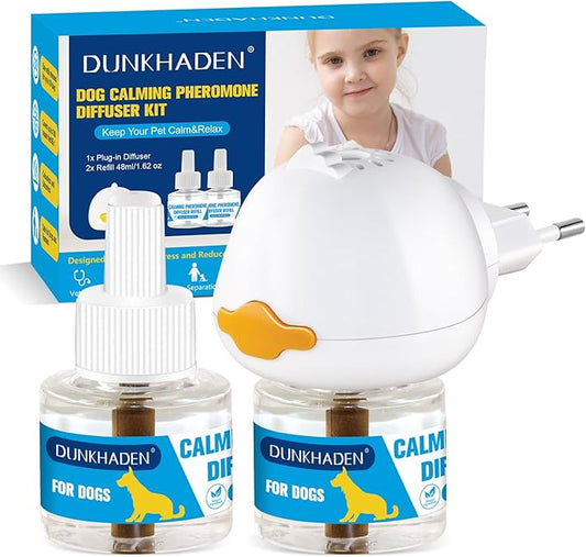 Dog Calming Pheromone Diffuser for Relief Anxiety, Reducing Barking, Attacks and Combating Stress & 3 in 1 Calming Diffuser for Dogs (B)