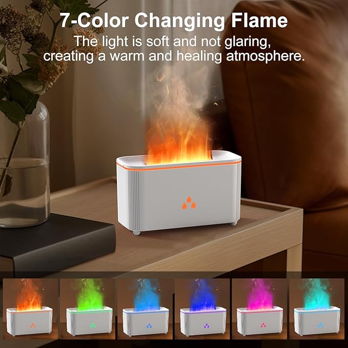 LtYioe Top Fill Mini Humidifiers for Bedroom, 160ml Ultrasonic Cool Mist Aroma Diffuser, 26dB Quiet, Air Humidifier, 7 Color Lights, Easy to Fill & Clean, 8Hours, Auto-Off, for Home & Office, White