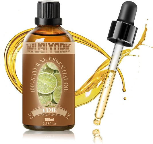 Lime Essential Oil 100ML - 100% Pure and Natural Therapeutic Grade Oils for Aromatherapy Diffuser - 3.4 Fl Oz/Lime