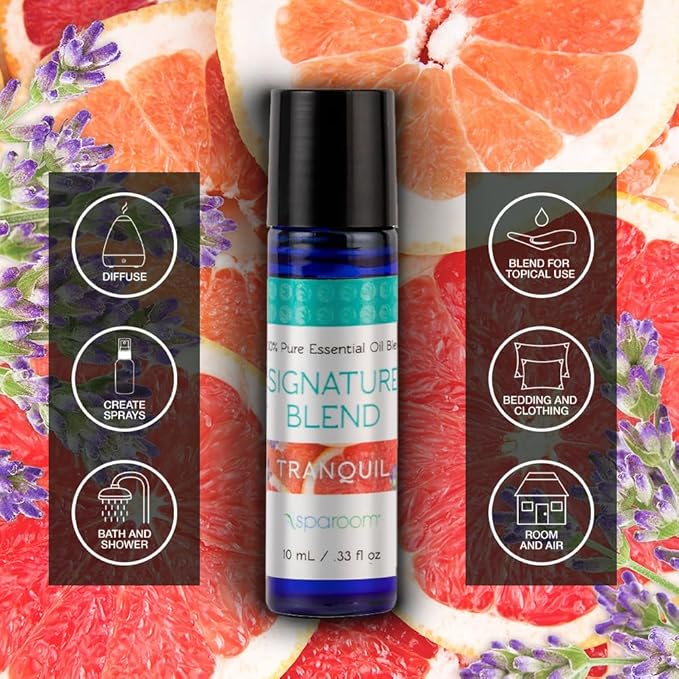 SpaRoom Aromatherapy 100% Pure Essential Oils for Diffusers and Air Freshners, Signature Tranquil Blend, 10 mL