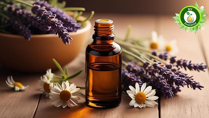 R V Essential Pack of 6 Aroma Oil Set Rose Jasmine Musk Sandalwood Lemongrass Vanilla 100% Pure Natural for Aromatherapy Spa Relaxation Skin Hair Candle Diffuser Gift Set DIY Blends 10ml (0.338oz)