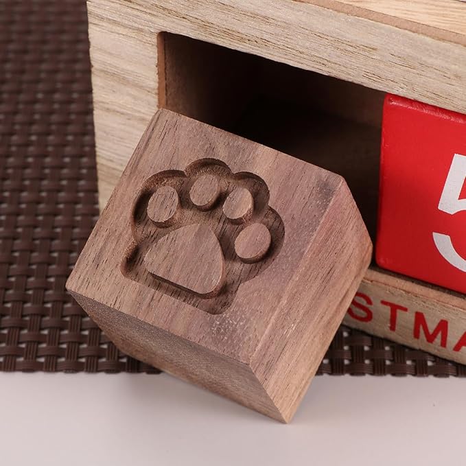 Outanaya Wood Aromatherapy Diffuser Square Cat Claw Design Natural Wood Essential Oil Diffuser for Home Bedroom Office Smokeless Portable Sleep