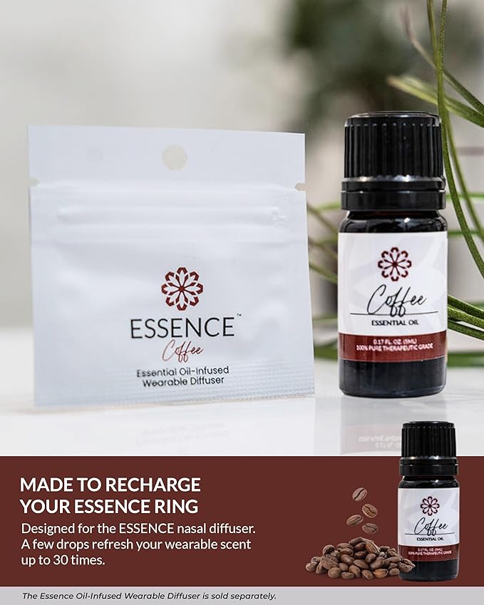 Essence Coffee Essential Oil, 5 ml | Aromatherapy Oil for Diffusers & Personal Use | Natural Fragrance for Relaxation, Clarity & Wellness | Made in USA | Warm & Invigorating Scent