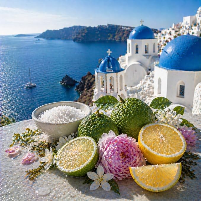 Di'Aroma Aroma Oil Blend Santorini 60ml 2 Fl Oz – Premium Diffuser Oil for Home, Waterless & Essential Oil Diffusers, Long Lasting Home Fragrance, City Collection, Made in USA (2 Fl Oz, Santorini)