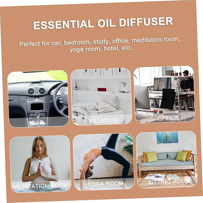 Natural Wooden Essential Oil Diffuser for Indoor Fragrance Aromatherapy Lightweight Practical Scent Diffuser with Smooth Finish for Bedroom Office Car Yoga and Meditation Spaces