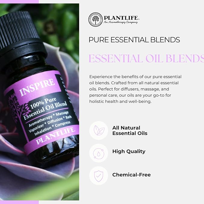 Plantlife Calm Aromatherapy Essential Oil Blend - Straight from The Plant 100% Pure Therapeutic Grade - No Additives or Fillers - Made in California 10 ml