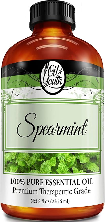 Oil of Youth Spearmint Essential Oil 8oz – Bulk Pure Spearmint Oil