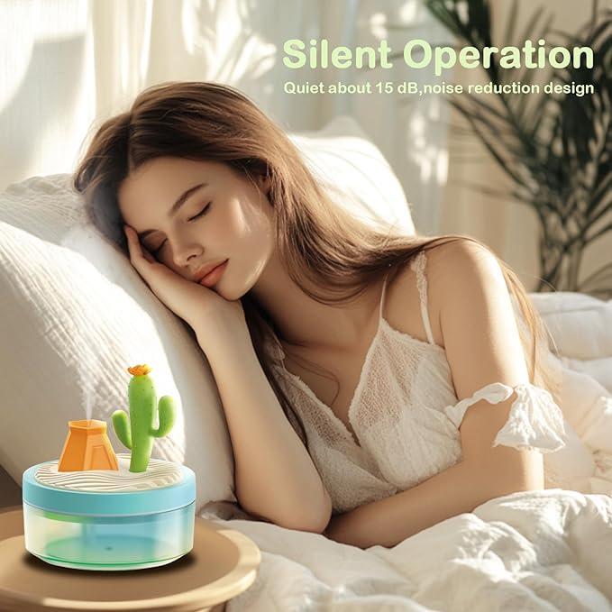 Portable baby humidifier with 2 Mist Modes, 320mL Large Tank Whisper-Quiet for Baby/Nursery/Office, Portable Mini Air Moisturizer (Green)
