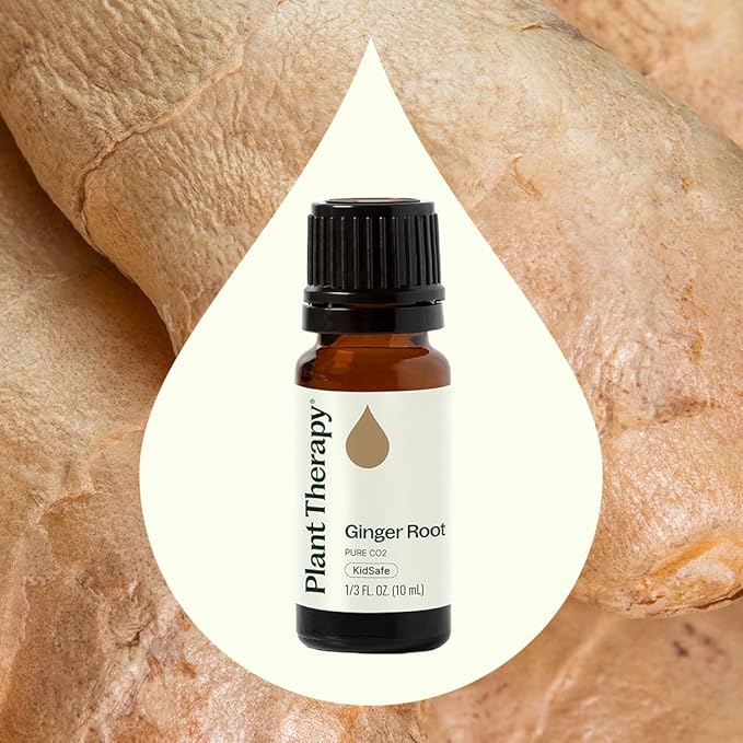 Plant Therapy Organic Ginger Root CO2 Essential Oil 10 mL (1/3 oz) 100% Pure, Undiluted, Natural Aromatherapy