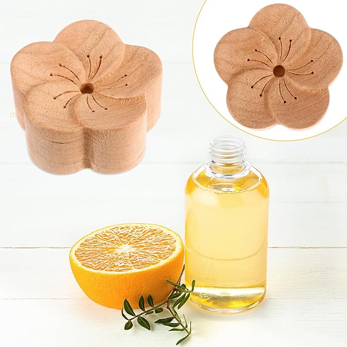 Veemoon Wood Aroma Diffuser Essential Oil Diffuser Home Office Perfume Ornament Natural Beech Wood Scented Fragrance for Living Room Air Freshener Random Color