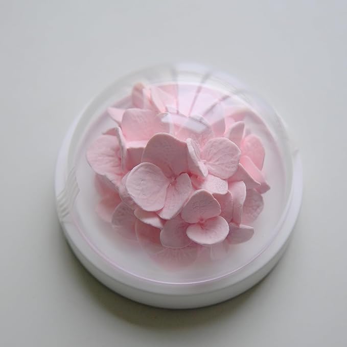 Essential Oil Passive Flower Diffuser -Non-Electric Peony Flower Porcelain Aromatherapy Diffusers for Small Mini Room, Desk Decorative, Bathroom (Pink, Hydrangea)