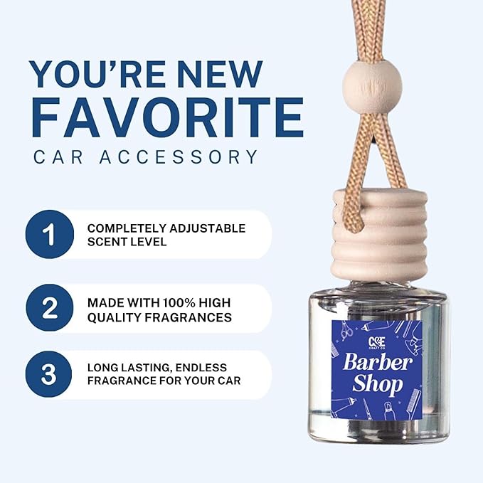 CANDECraftCo Car Air Hanging Fragrance Oil, Car Auto Freshener for Essential Oils, Scents Fragrance Aromatherapy Automobile Diffuser, Long Lasting (Orange Creamsicle)
