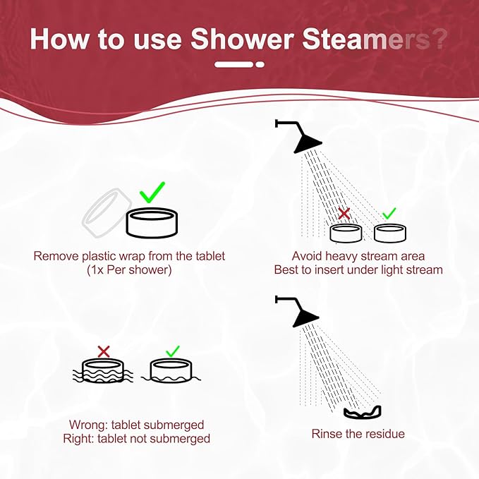 SWCANDY Shower Steamers Aromatherapy Birthday Gifts for Women Travel Essentials, 8 Pcs Rose, Bath Bombs Shower Bombs with Natural Essential Oils, Relaxation Home SPA