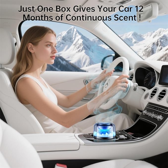 Smart Car Air Freshener, Car Air Freshener Diffuser with Starry Sky Projection Auto On/Off Intelligent, 3 Adjustable Mist Modes Rechargeable Aromatizante para Carro - Car Diffuser