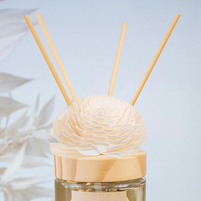 PATKAW Aroma Diffuser Flower Heads 2pcs with Cotton Wick Small Aromatherapy Flower Replacement for Home and Car Fragrance Essential Oil Diffuser Decor