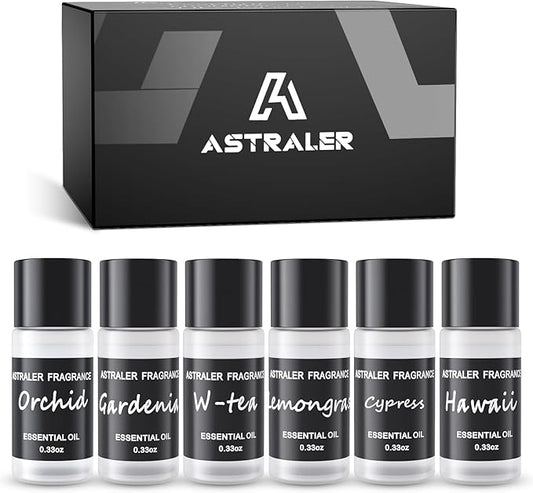 Nature Series 6-Pack Car Air Freshener Refills (10mL Each) | Smart Diffuser Essential Oil Kit with 6 Unique Fragrances | Long-Lasting Scents for Car Aromatherapy
