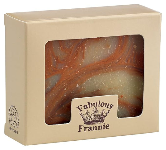 Fabulous Frannie Bay Rum Natural Herbal Soap with Bay Rum, Cinnamon Leaf and Sweet Orange Pure Essential Oils 4oz Bar