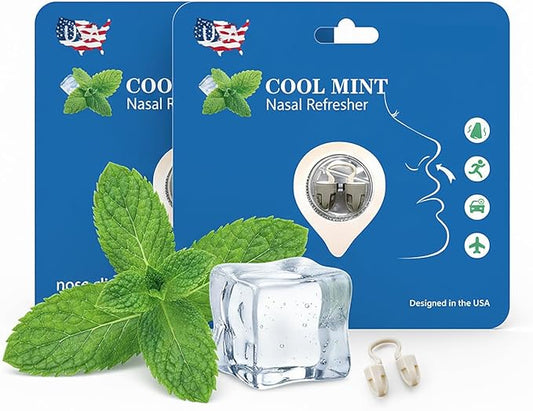 Peppermint Aromatherapy Nose Ring - Soft Wearable Essential Oil Diffuser for Driving Focus & Study, Hands-Free Scented Nose Clip, Discreet Personal Air Refresher with Natural Essential Oils(2pack)