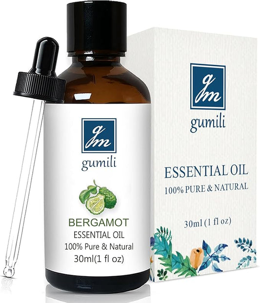 GM Gumili Bergamot Essential Oil 1 Oz - 100% Pure Bergamot Oil for Diffuser, Skin & Body - Natural Citrus Oil