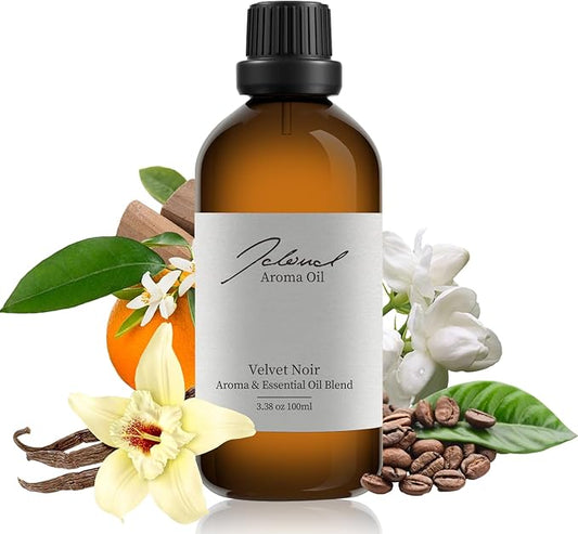 JCLOUD Velvet Noir Essential Oil for Scent Air Machine | Home Luxury and Hotel Scents for Diffuser - Pure Aromatherapy Diffuser Oil with Blackcurrant, Jasmine and Musk - 100mL