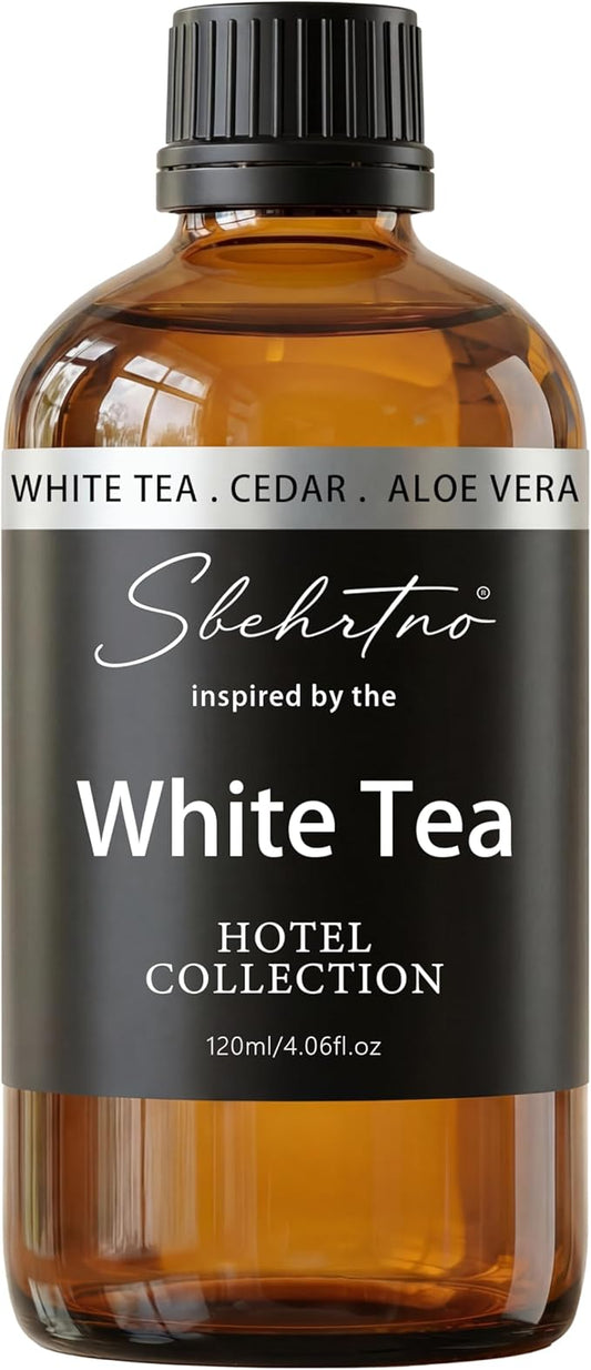 Hotel Collection Diffuser Oil – Inspired by The White Tea Hotel Scent Long-Lasting Home Fragrance for Diffusers & Machines (4 Fl Oz (Pack of 1))